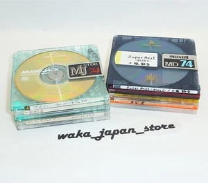Lot of 10 MD Mini Discs Sony, TDK, etc./74, 80/mix Recorded, no case, all used - Picture 1 of 9