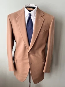 Bespoke by L. Gallacci Camel Hair Sport Coat Hand Stitch Swell Edge Lapel 2 Vent - Picture 1 of 13
