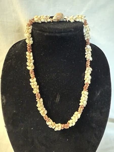 Hawaiian 100% Shell  MOMI & Kahelelani Necklace 18” - Picture 1 of 3