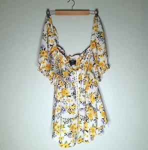 CCX (CITY CHIC) - Size XXL (24-26) 'Flirty Floral Top' short sleeve plus size - Picture 1 of 5