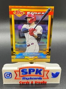 2021 Topps Finest Flashbacks NICK CASTELLANO GOLD REFRACTOR 47/50 REDS #77 - Picture 1 of 2