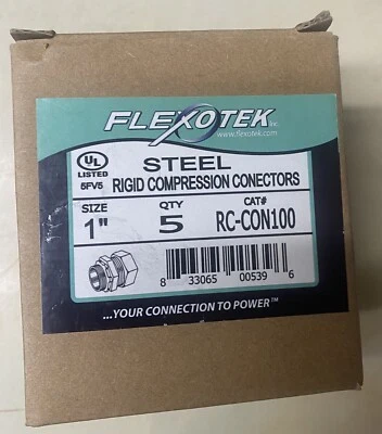 Ridgid Compression Conduit Connector Rigid Threadless 1"  ( 5 Pcs) - Image 1 of 2