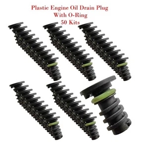 50 Pcs Plastic Engine Oil Drain Plug With O-Ring Fits Mercedes Benz 2014-2024 - Picture 1 of 3