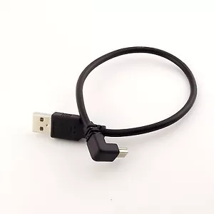 1x 1FT Mini USB Male 90 Degree UP Angled to USB 2.0 A Male for Camera Mp4 GPS - Picture 1 of 5
