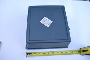 HEAVY DUTY OUTDOOR GREY ENCLOSURE SERVICE CABLE BOX PERFECT VISION 9X9X3.5" - Picture 1 of 7