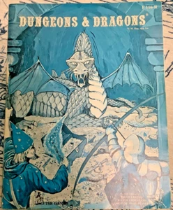 Dungeons & Dragons "Blue Book" TRUE 1st Printing 1977 by Gygax & Arneson F116-R - Picture 1 of 8