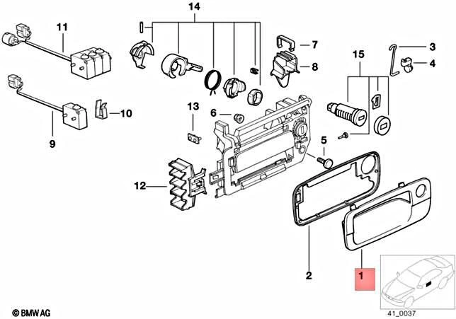 Cubierta izquierda OEM BMW E31 840Ci 840i 850Ci 850CSi cupé 51211970853 Foto 1 de 1