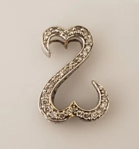 Jane Seymour JWBR 14k White Gold Open Hearts .20cttw Diamond Pendant - Picture 1 of 10