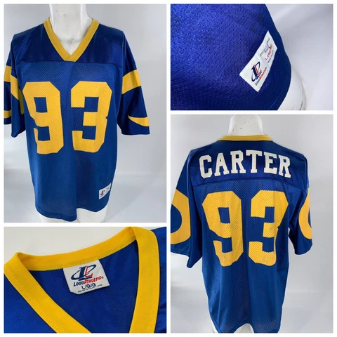 Los Angeles Rams 1995 Kevin Carter Logo Athletic Jersey L Blue USA YGI C2-173 Cover