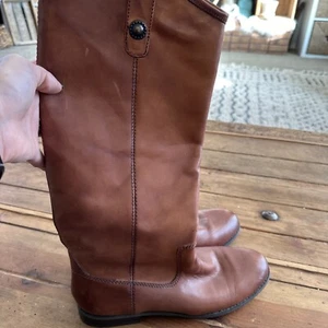 Carlos Santana 8,5 Reitstiefel braun Leder hoch abgenutzt hoch Damen " - Bild 1 von 9