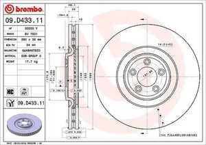 2x BREMBO Bremsscheibe Vorderachse für JAGUAR - Bild 1 von 2