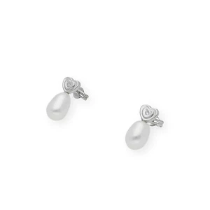 Pendientes Diamantes Y Perlas En Oro 18 k Complementos de Mujer Joyería de Moda - Imagen 1 de 8