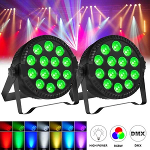 2stk 140W RGBW 14 LED PAR Wash DMX Bühnenlicht Show Disco Party Scheinwerfer EU - Bild 1 von 9