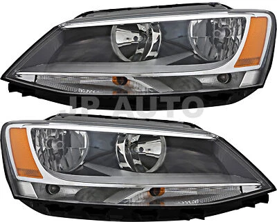 For 2011-2014 Volkswagen Jetta Headlight Halogen Set Driver and Passenger Side Foto 1 de 4