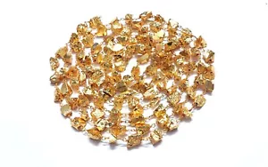 3 Fuß Natürliche Gold Pyrit Nuggets Rosenkranz Perlen Gold Draht Kette 4-6 mm Perlen - Bild 1 von 9