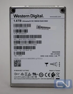 WD DC SS530 1.6TB (SAS) WUSTM3216ASS204 (10 DWPD) 12Gb/s 2.5" SSD - Afbeelding 1 van 2