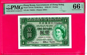 Hong Kong, 1 Dollar 1956-1959 p324Ab UNC PMG 66 EPQ - Picture 1 of 2