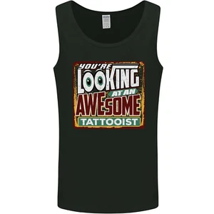 An Awesome Tattooist Mens Vest Tank Top - Picture 1 of 31