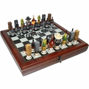 Jack Daniel's ® JD Chess Set with Hand Painted Pieces and FREE Shipping - Picture 1 of 2