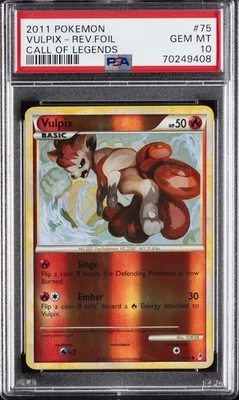 2011 POKEMON CALL OF LEGENDS #75 VULPIX-REVERSE FOIL PSA 10 - Image 1 of 2