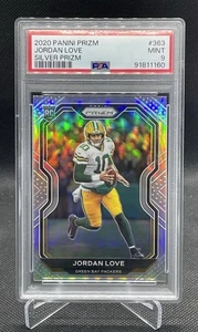 2020 Panini Prizm Jordan Love Silver Prizm RC Rookie #363 PSA 9 confezioni - Foto 1 di 2