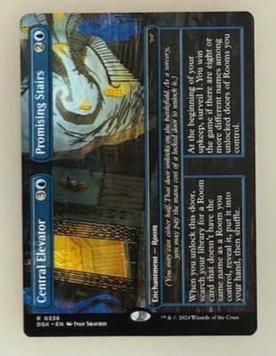 Central Elevator   Promising Stairs (Borderless) Duskmourn: House of Horror...NM - Image 1 of 2