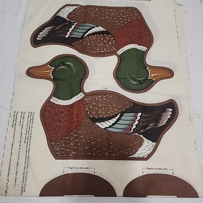 Mallard Duck 面料面板野生鸟类系列 VIP Cranston 全新复古制作 2 — 第 1/4 张图片