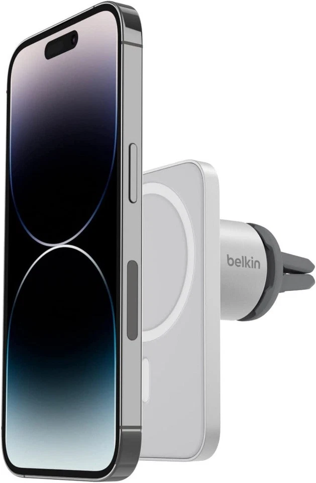 Крепление на решетку вентиляции Belkin MagSafe Pro MagSafe для iPhone автомобильное - серебристое - Изображение 1 из 1