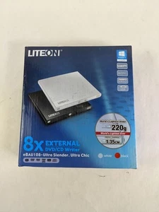 New LITE-ON eBAU108 8x External DVD/CD Writer Drive Black - Picture 1 of 6