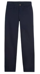 Nautica NAVY Boys' Flat Front Stretch 5 Pocket Twill Pant, US 12 - Picture 1 of 4
