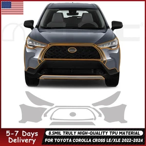 Front Bumper PreCut PPF For Toyota Corolla Cross LE XLE 2022-24 Paint Protection - Picture 1 of 19