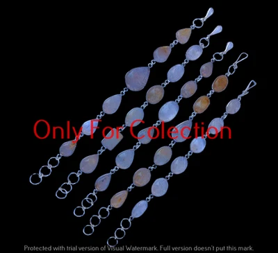 Lote de brazaletes chapados en plata de ley 925 piedras preciosas de rutilo dorado joyas de llegada Foto 1 de 3