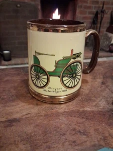 Vintage Gibsons Montagu Motor Museum Duryea's Wagon Ceramic Gilded Tankard Mug - Picture 1 of 7