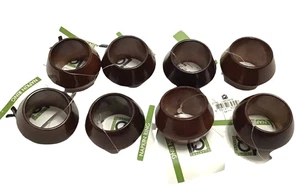 Neu Holz Serviettenringe 8er Set Hergestellt in Indien Braun Vintage Wohnviertel Neu mit Etikett - Bild 1 von 3