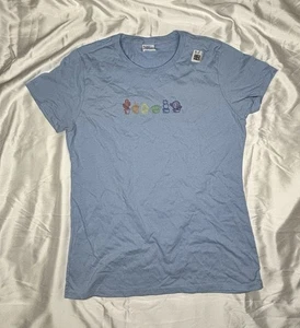 Women’s Medium Rainbow Cactus Succulents Blue T shirt - Picture 1 of 1