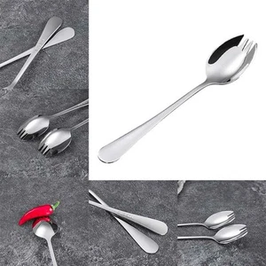 1 Piece Stainless Steel Spork Heavy Duty Metal Spoon Fork Home Camping Picnic - Picture 1 of 8
