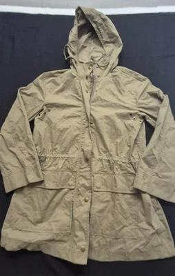 Madewell женщин бежевый с капюшоном утилиты куртка полный молнии/пуговицы sz. XS - Изображение 1 из 4