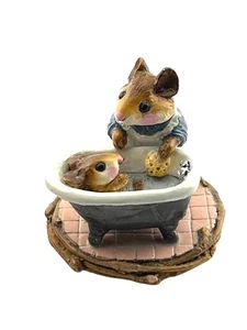 Wee Forrest Folk Original Vintage Figur Miniatur Mama und quietschsauber mit Box - Bild 1 von 6