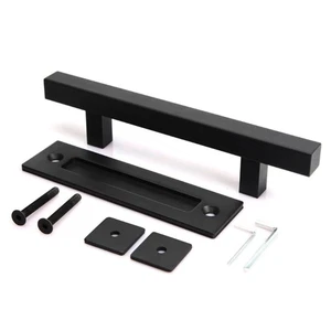 Quick Install Square Door Pull Rustproof Mild Steel Smooth Grip Inside Use - Picture 1 of 8