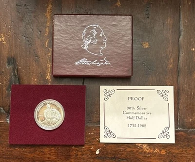 1982-S George Washington Commemorative Half Dollar Proof 50C 90% SIlver US Coin - Image 1 of 4