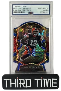 Odell Beckham Jr. Signed 2020 Panini Select Blue Prizm Die Cut PSA/DNA Authentic - Bild 1 von 3