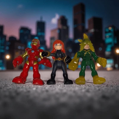 2015 Marvel Super Hero Squad Iron Man Black Widow Electro figuras de acción 2,5"" Foto 1 de 3