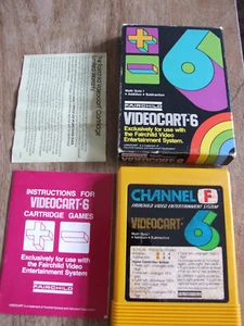 O1 OFFERS COMBINE VINTAGE FAIRCHILD CHANNEL F VIDEOCART CIB - 6 MATH QUIZ - Picture 1 of 6