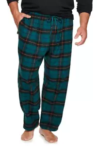 NEW Men's Big & Tall Sonoma Flannel Pajama Pants Dark Teal Plaid WINTER - Picture 1 of 2