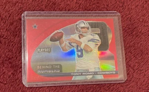 2021 NFL Playoff - TONY ROMO - Behind The Numbers RED Prizm Dallas Cowboys - Picture 1 of 1