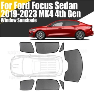 Magnetic Window Sunshade For Ford Focus Sedan 19- Mesh Windshield Frame Curtain - Picture 1 of 14