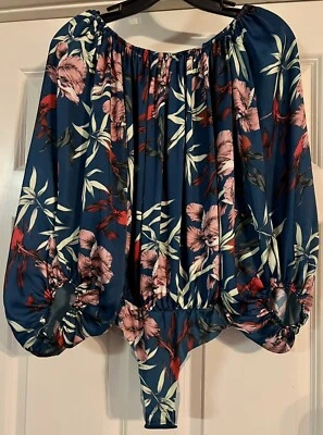 Blusa Body Estilo Bohemio Manga Globo Floral Talla M Satinado Estilo Beulah Foto 1 de 4