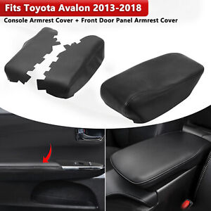 Fits Toyota Avalon 2013-2018 Console Lid Armrest & Front Door Panel Cover Black