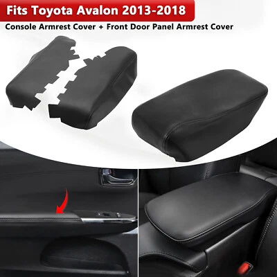 Se adapta a Toyota Avalon 2013-2018 tapa de consola reposabrazos y cubierta del panel de la puerta delantera negro Foto 1 de 4