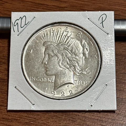 1922-P Silver Peace Dollar Free Shipping Cover